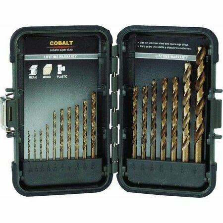 MIBRO GROUP 17-Piece Cobalt Drill Bit Set 492281DB